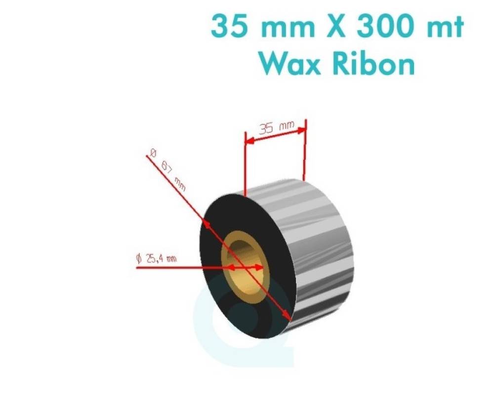 35mm*300mt Wax Ribon